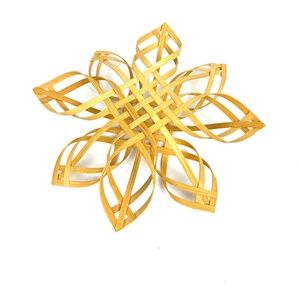 Woven Wood Star Snowflake Wall Decor – Rustic Handmade Style
